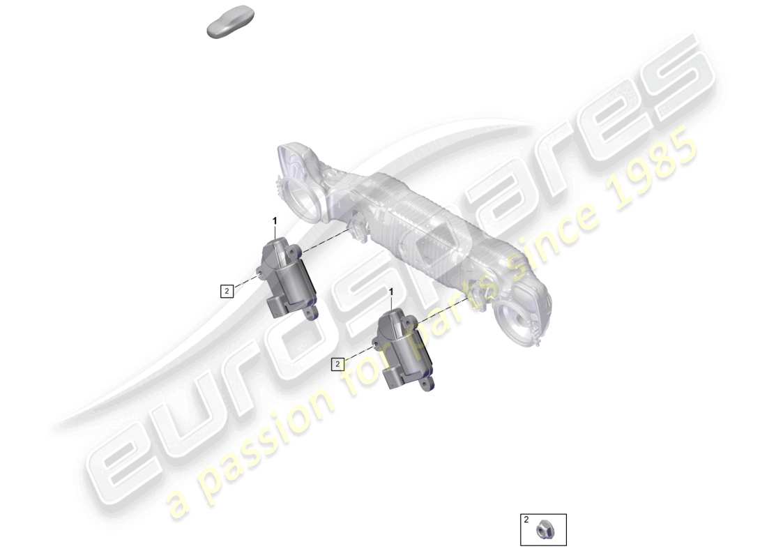 porsche 2025 (992-2 gt3/rs/st) exhaust system throttle control element part diagram
