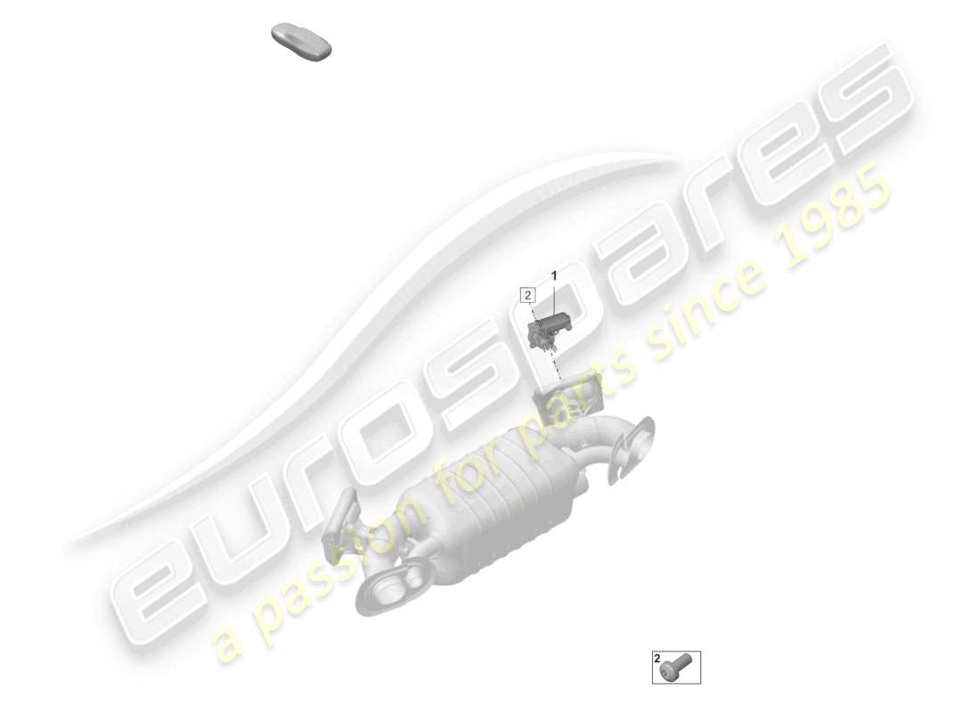 porsche 2022 (992-1 turbo / s) exhaust system throttle control element electric part diagram