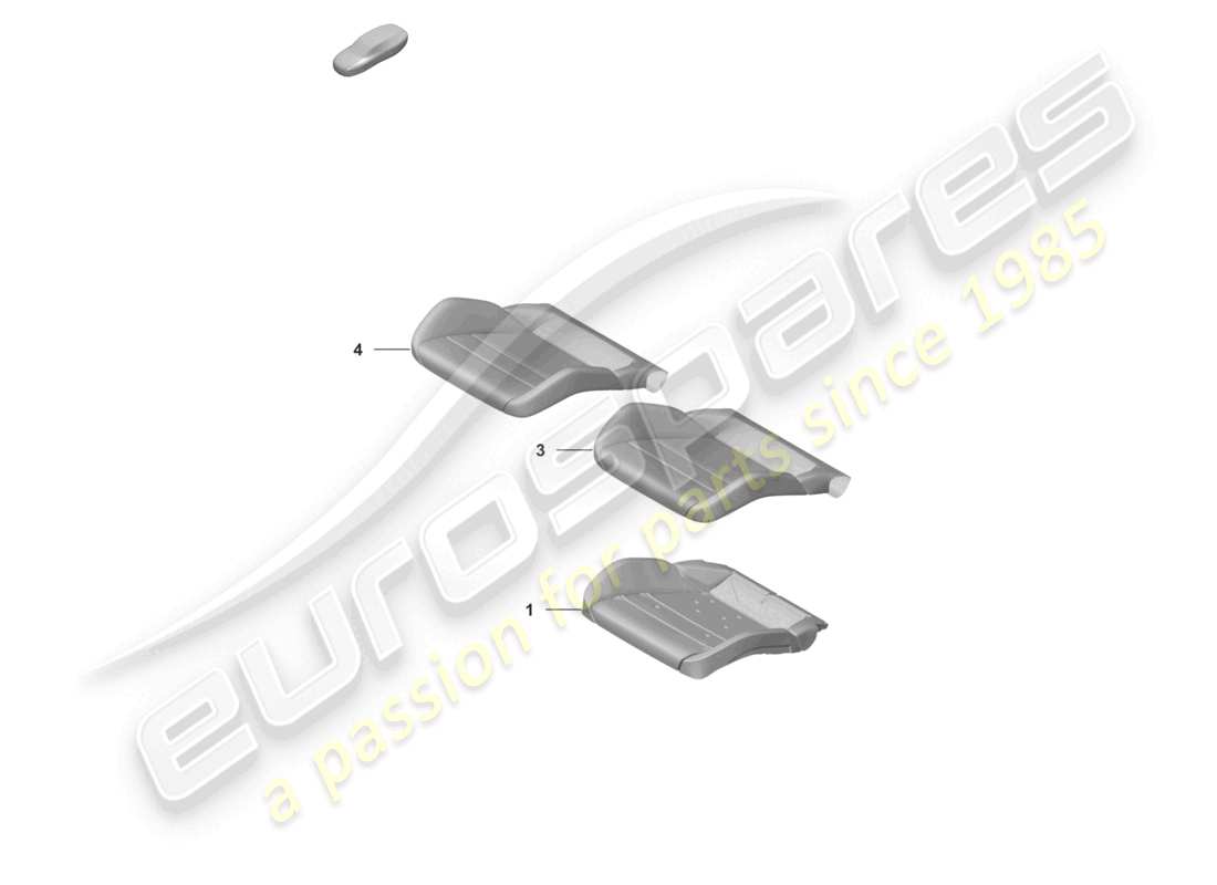porsche 2023 (992-1 gt3/rs/st) foam part seat cover sports seat plus part diagram