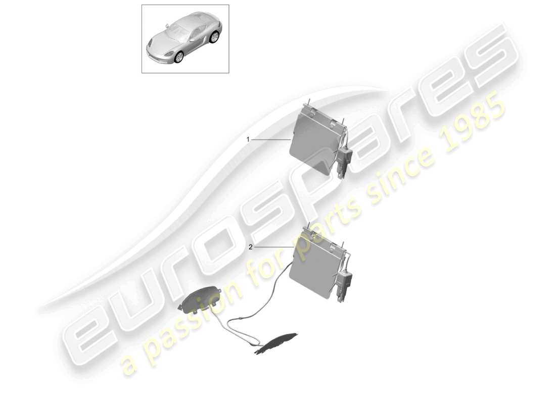 porsche 2021 (718 cayman gt4) pneumatic components for seat parts diagram