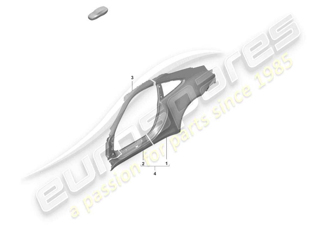 porsche 2022 (992-1) side part outer coupe part diagram