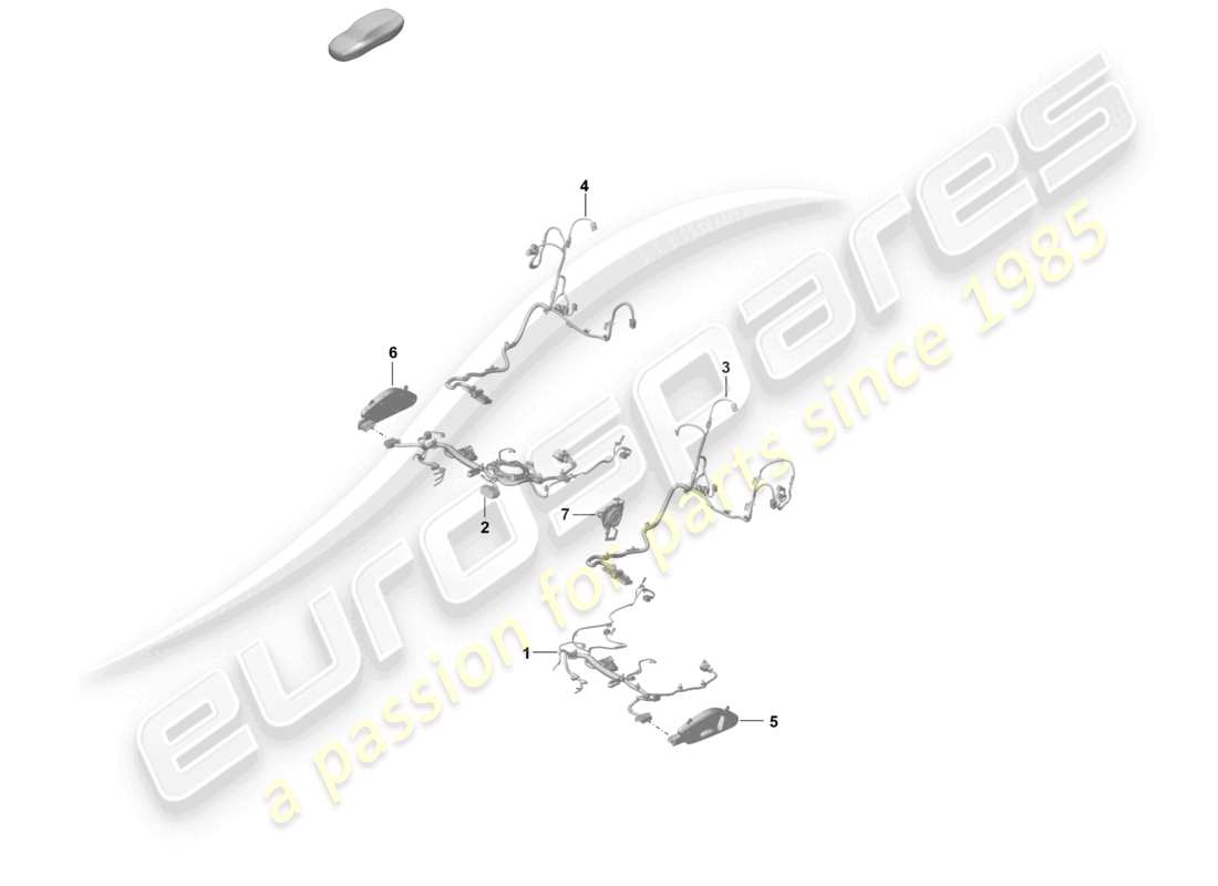 porsche 2025 (992-2) electrics sports seat standard seat part diagram