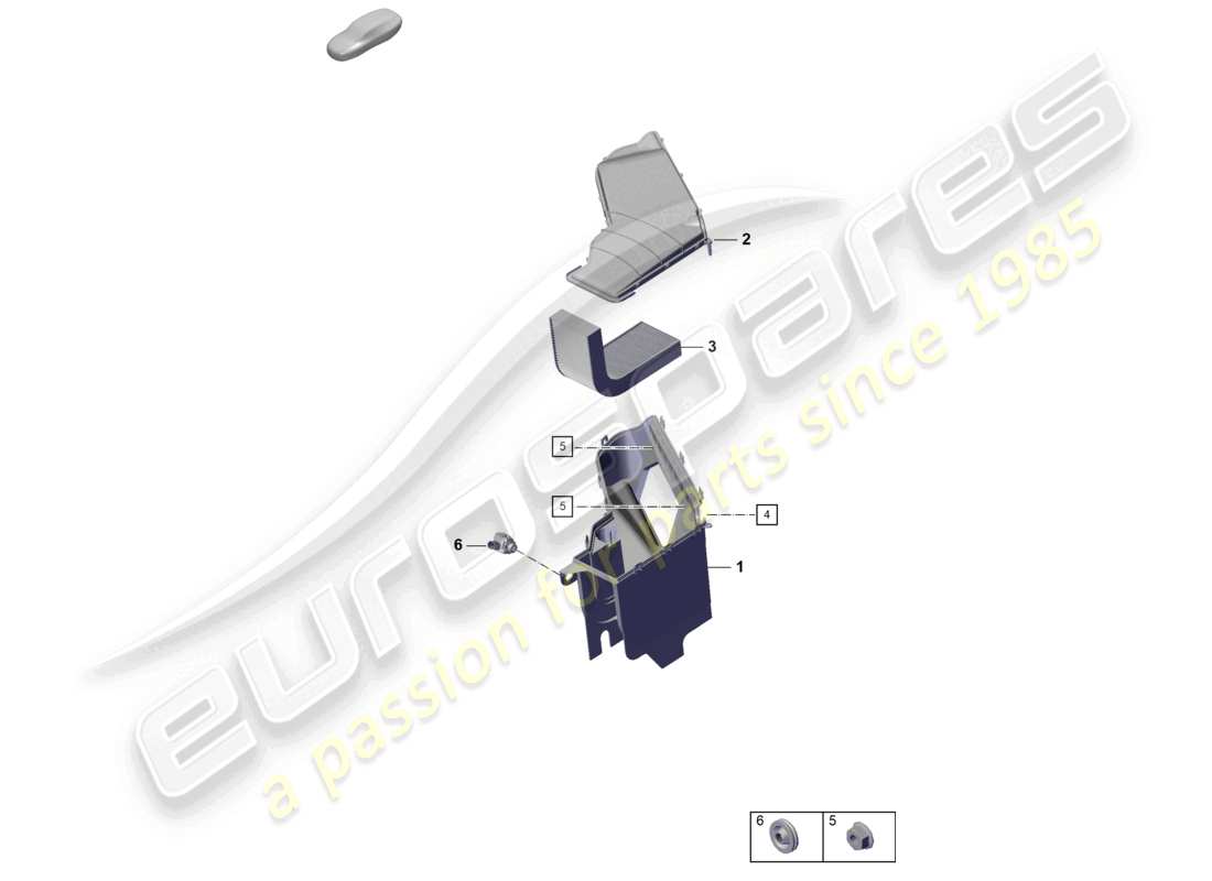 porsche 2021 (718 cayman gt4) fresh air intake parts diagram