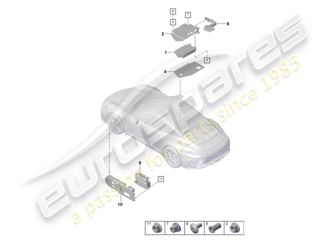 porsche 2024 (992-2) amplifiers part diagram