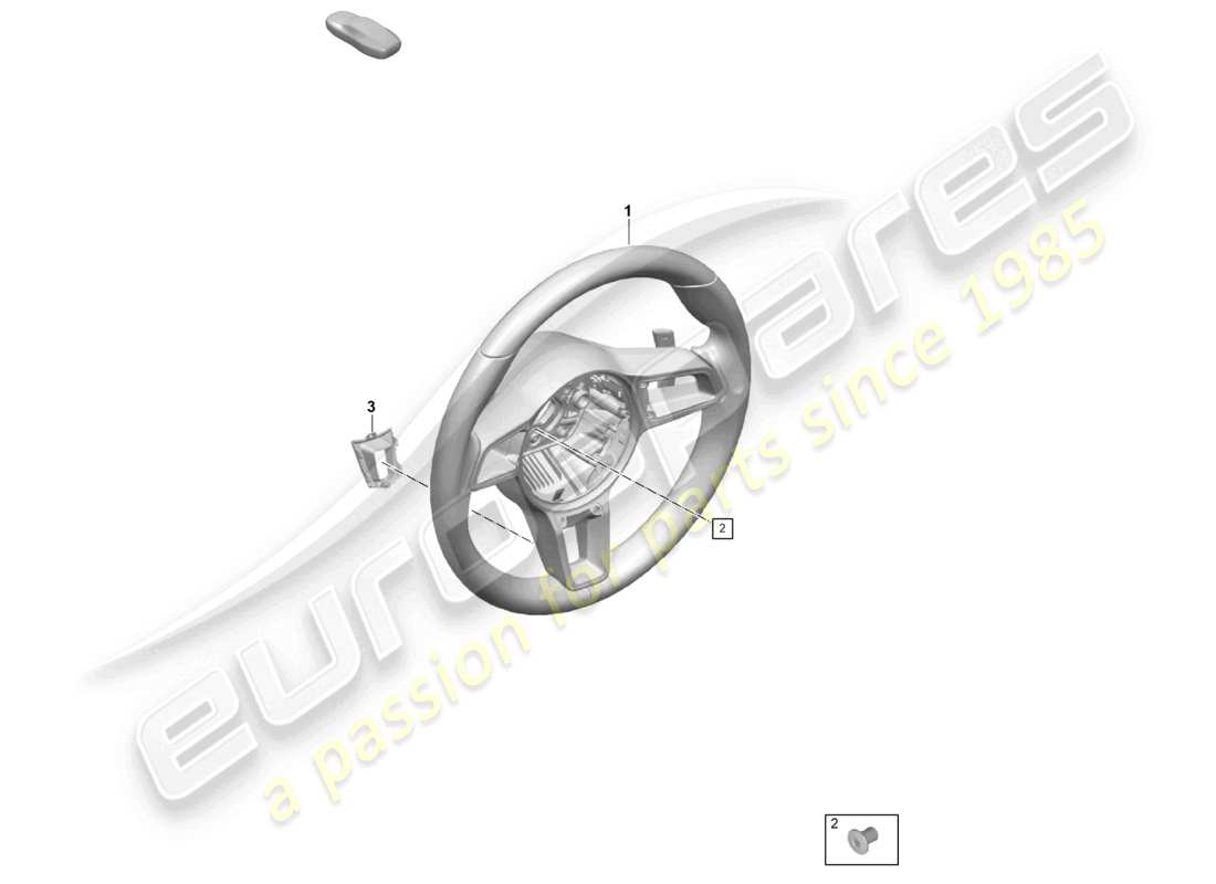 porsche 2021 (718 cayman gt4) steering wheel parts diagram