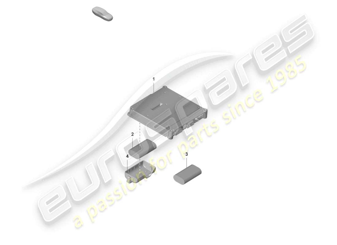 porsche 2025 (992-2 gt3/rs/st) control unit for emerg. call module and communications unit part diagram