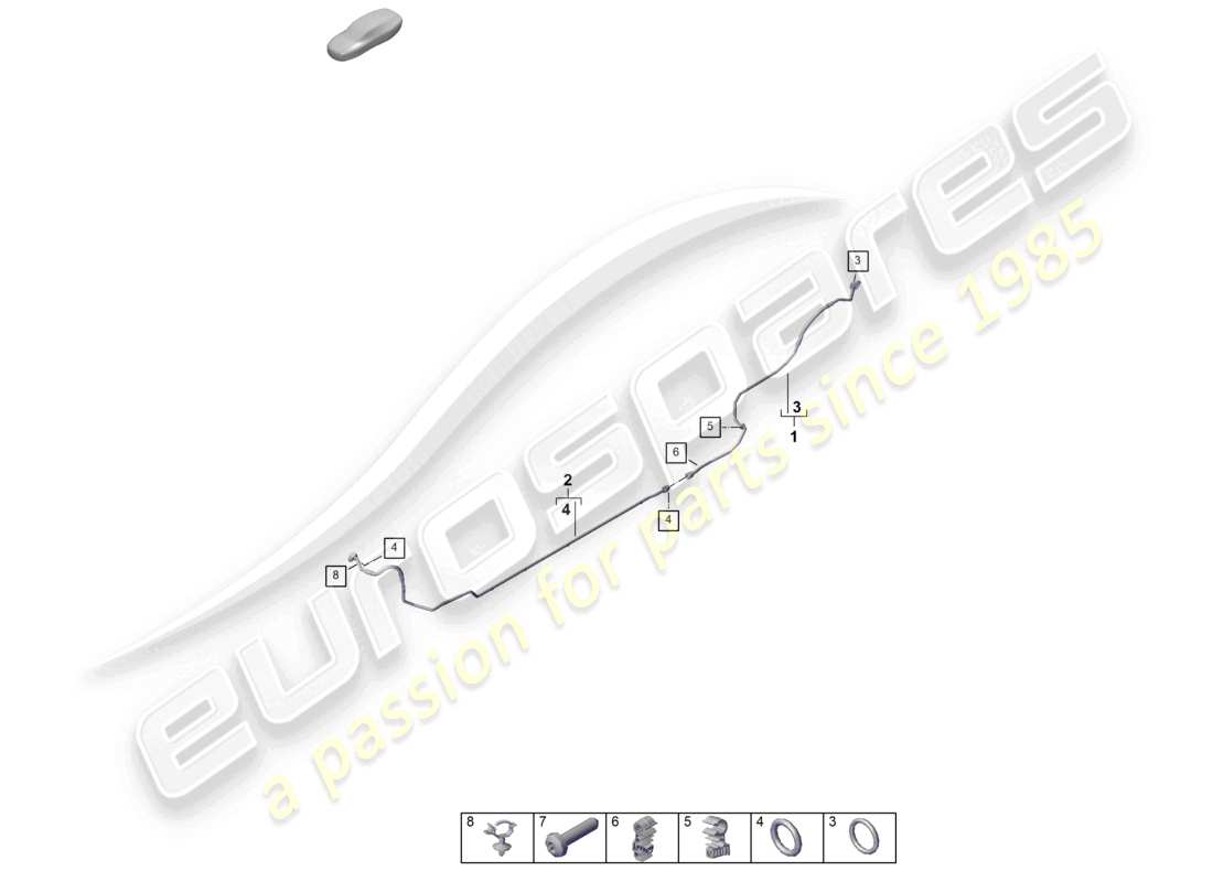 porsche 2025 (992-2) air conditioning refrigerant line tunnel part diagram