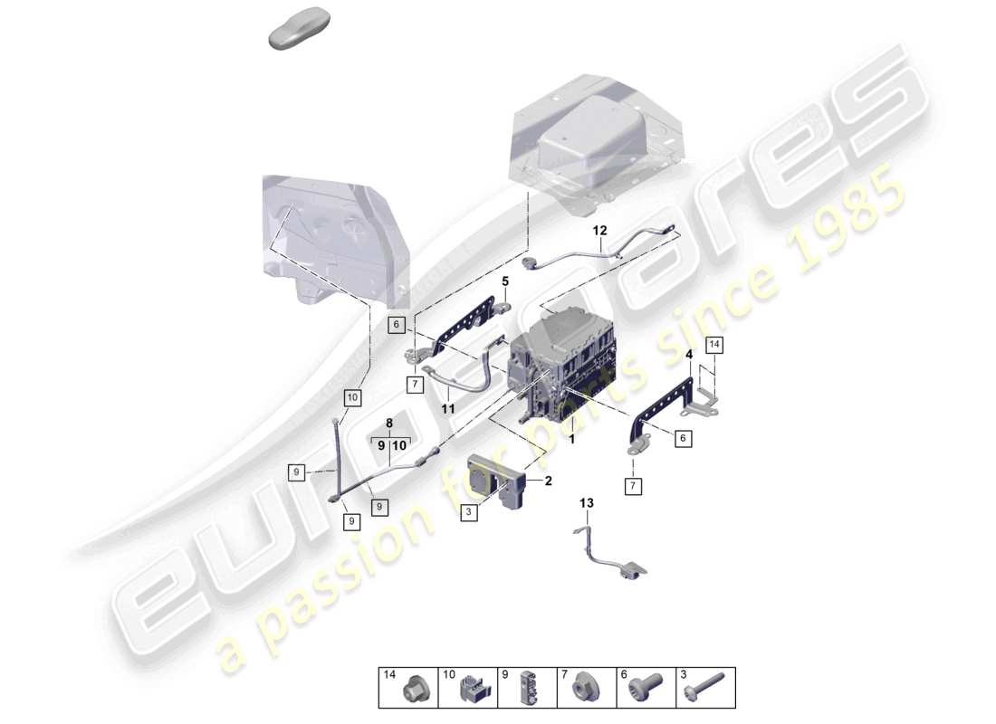 porsche 2026 (cayenne e3 pa) power and control electronics- for electric drive part diagram