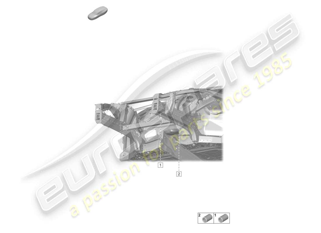 porsche 2023 (taycan 9j1-1) side member front part diagram