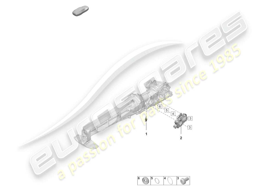 porsche 2023 (992-1 turbo / s) front axle differential sensors part diagram