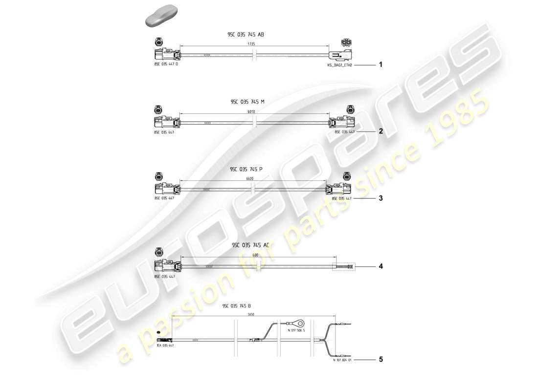 porsche 2024 (macan-e) data connection line part diagram