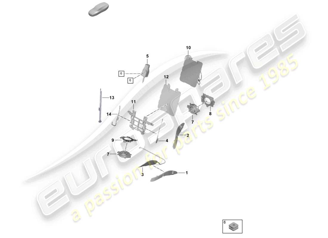 porsche 2026 (panamera 976) pneumatic components for seat comfort seat sports seat part diagram