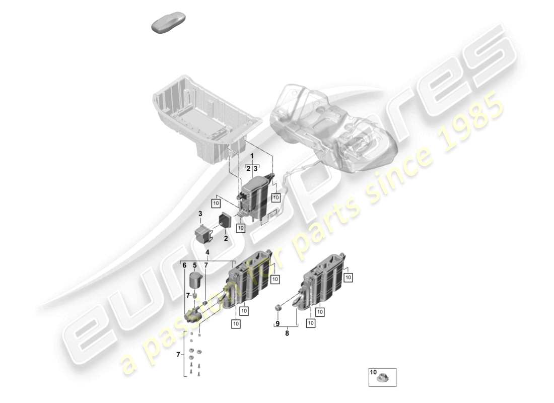 part diagram containing part number pae201801f