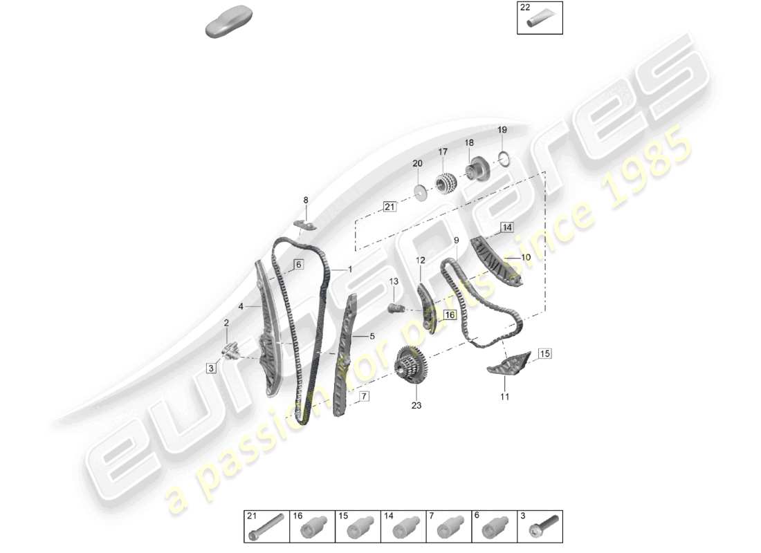 a part diagram from the porsche cayenne parts catalogue