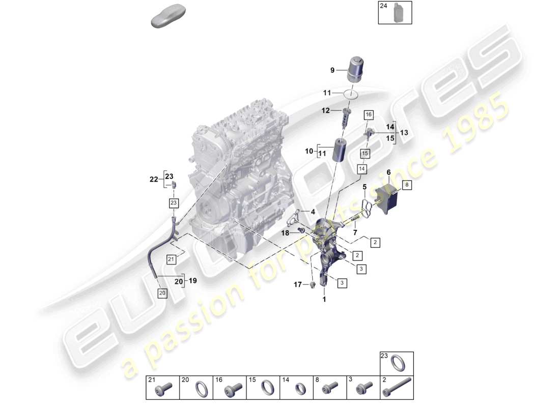 a part diagram from the porsche cayenne parts catalogue