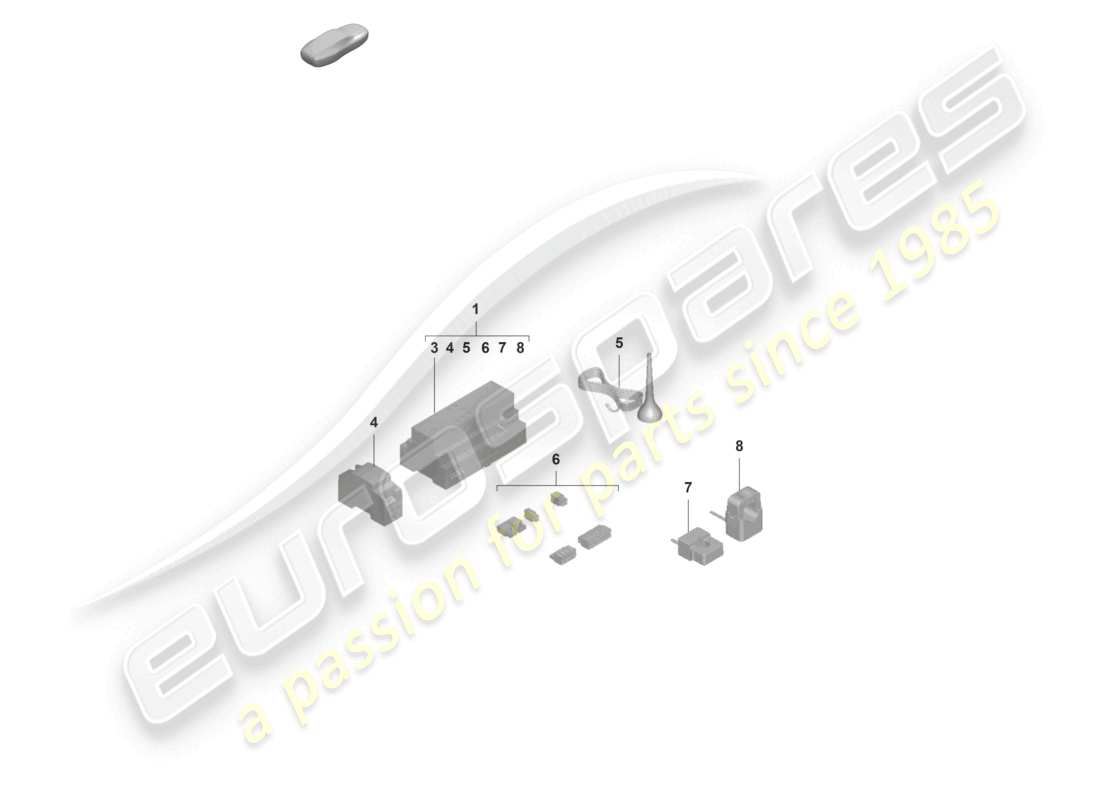 VIEW PARTS DIAGRAMS FROM THE PORSCHE TAYCAN PARTS CATALOGUE a part diagram from the porsche taycan parts catalogue