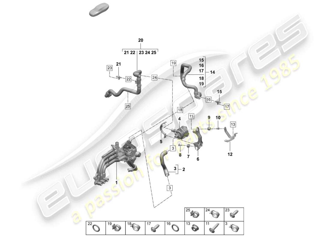part diagram containing part number pad122449a