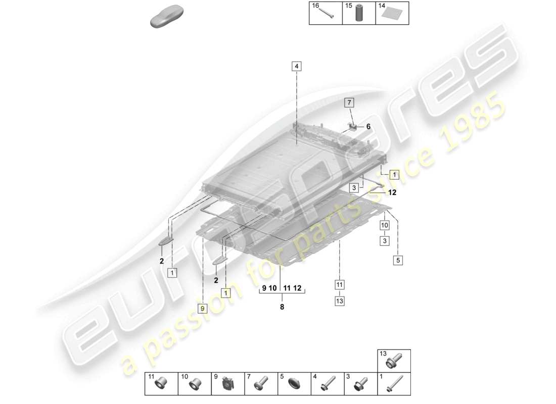 part diagram containing part number pac801527a