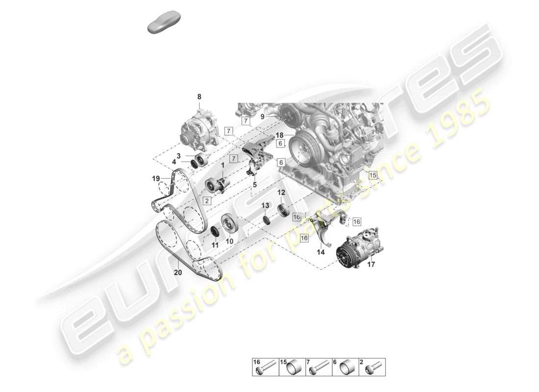 part diagram containing part number pab903315