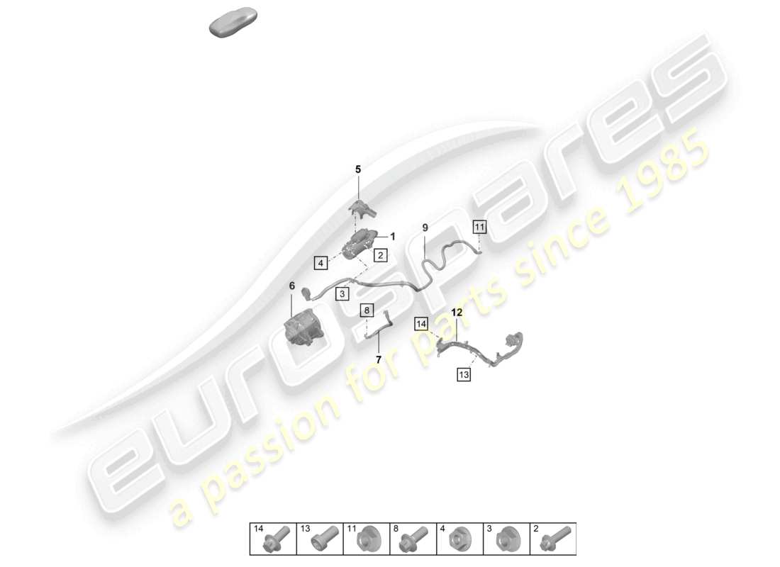 porsche 2021 (992-1 turbo / s) starter alternator part diagram