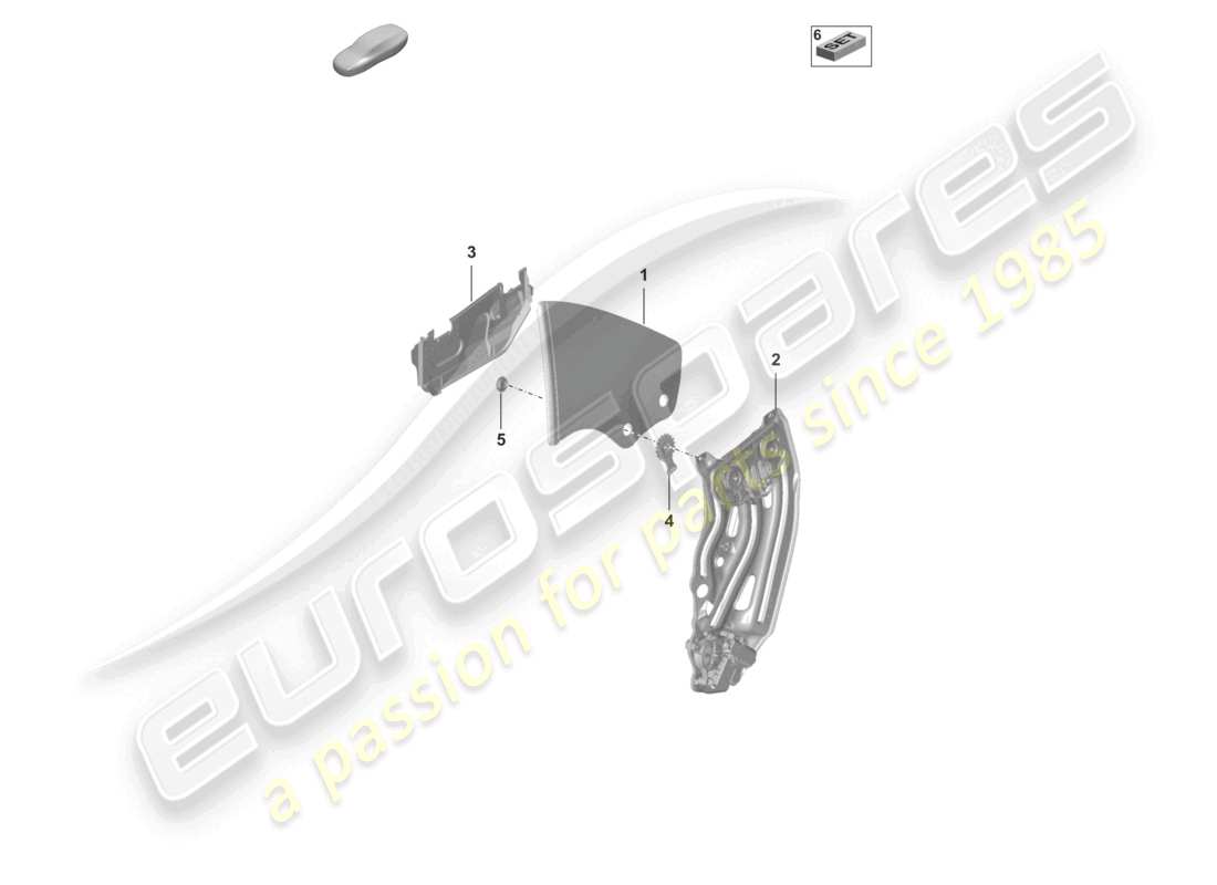 porsche 2022 (992-1 turbo / s) side window part diagram