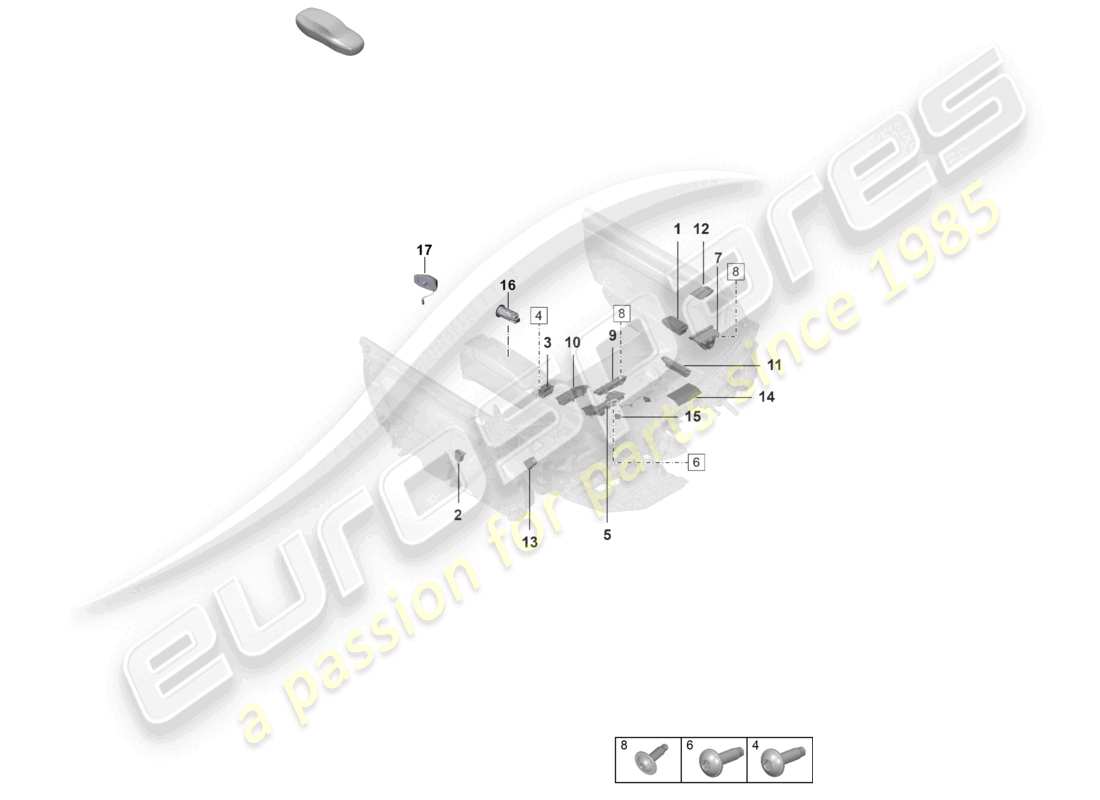 porsche 2020 (992-1 turbo / s) switch socket part diagram