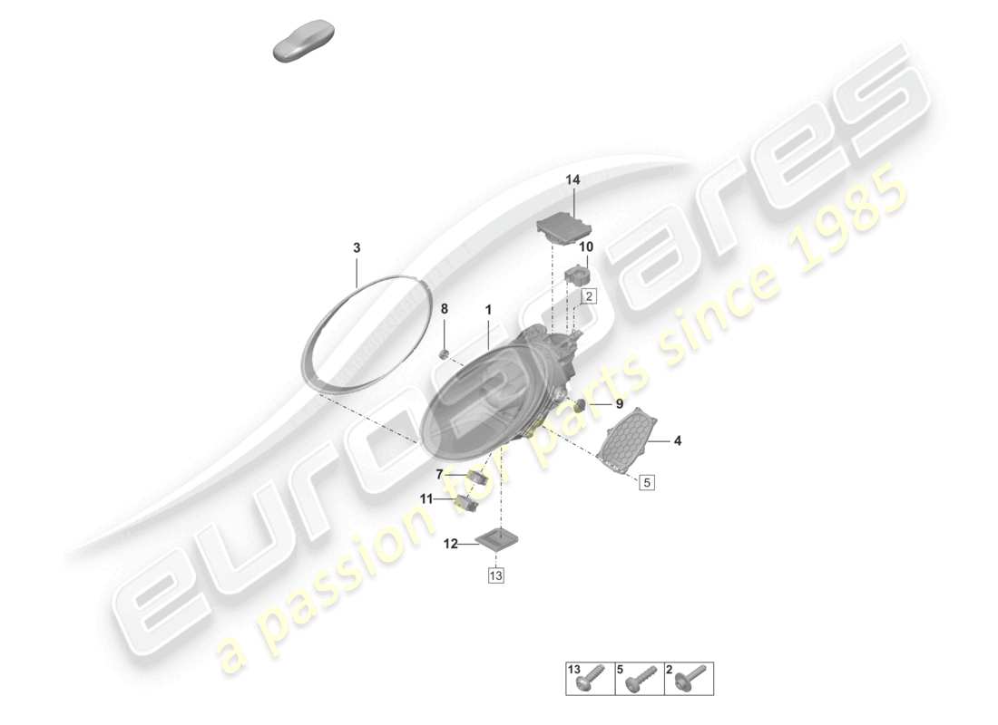 porsche 2020 (992-1 turbo / s) led headlight with matrix beam black d >>- 07.07.2020 part diagram