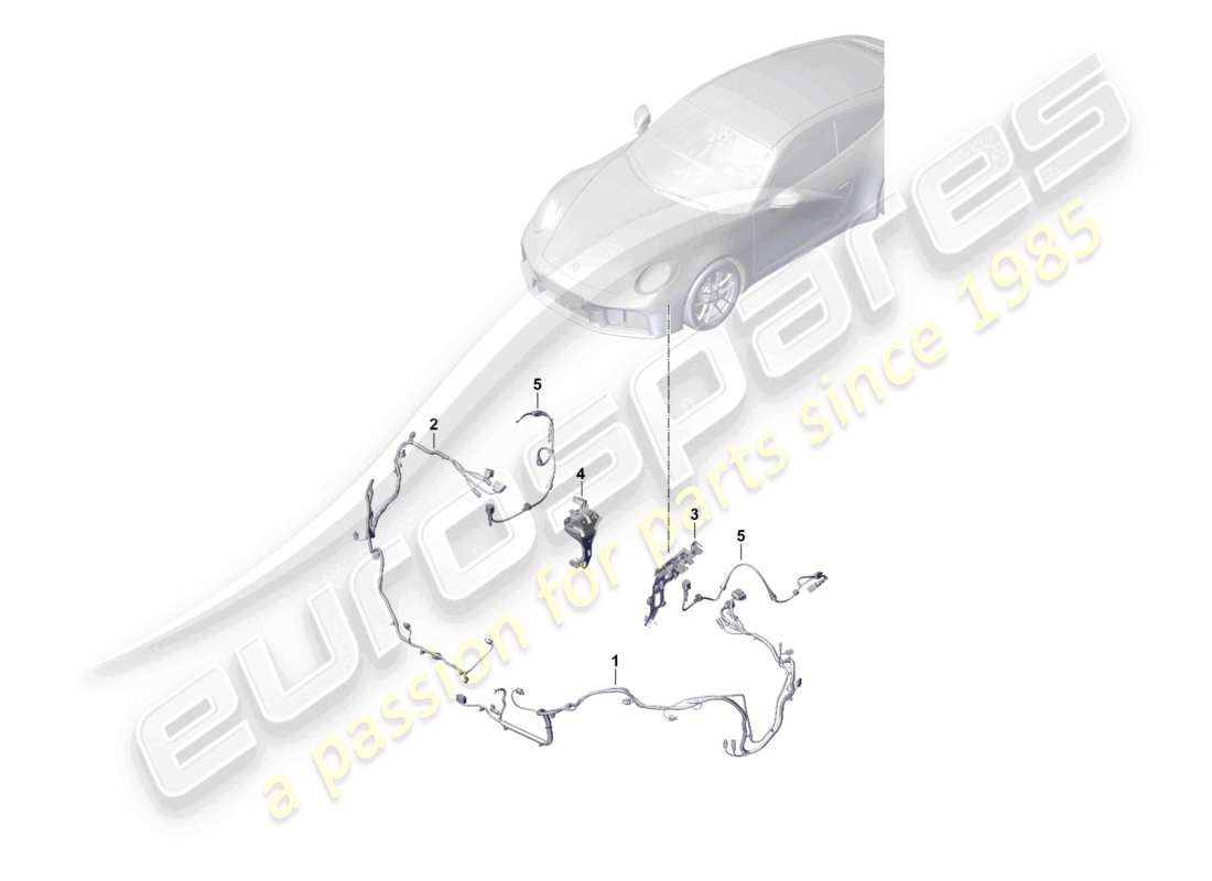 porsche 2024 (992-2) wiring set for bumper wiring set for the front end wiring harness for anti-lock brakesystem -abs- part diagram