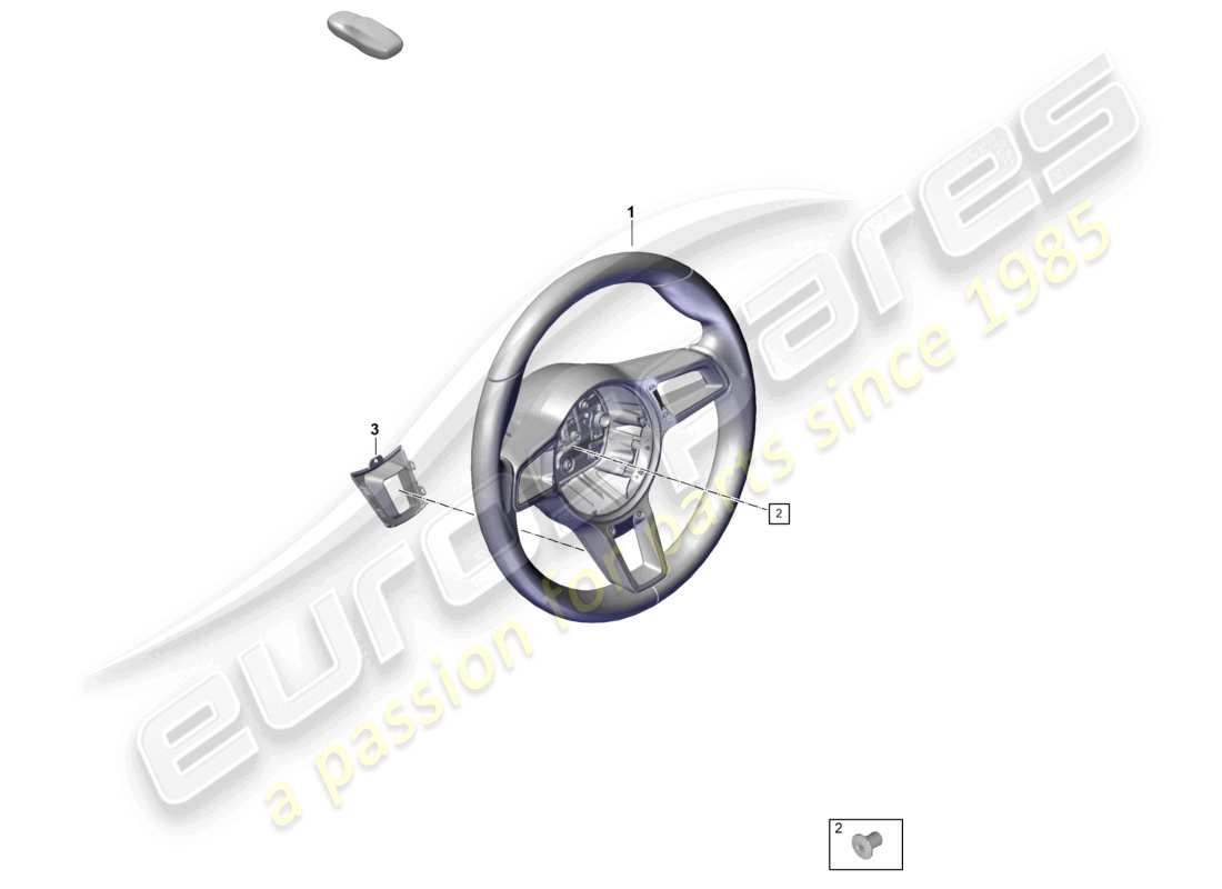 porsche 2021 (718 cayman gt4) steering wheel parts diagram