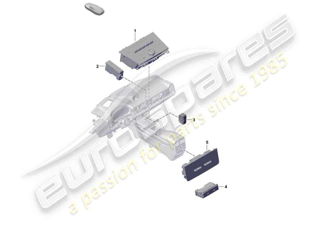 porsche 2026 (cayenne e3 pa) control panel air conditioning parts diagram