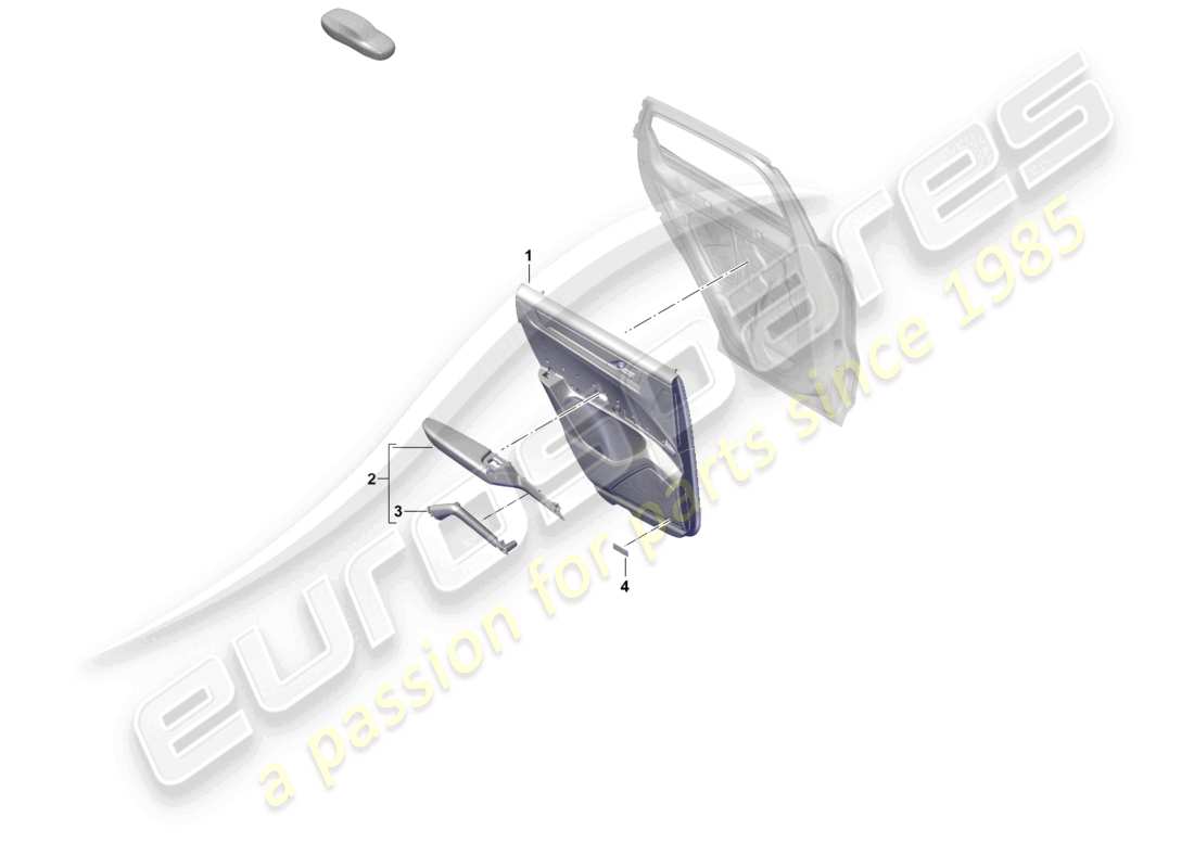porsche 2026 (cayenne e3 pa) door trim panels rear doors club leather part diagram