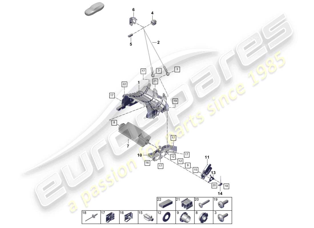 porsche 2022 (992-1 gt3/rs/st) air guide front wheel housing liner part diagram