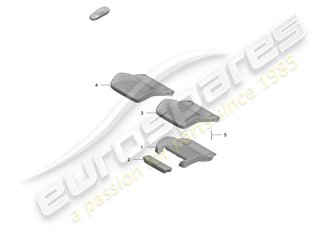 porsche 2020 (992-1 turbo / s) foam part seat cover sports seat for vehicles with electric 14-way seat adjustment part diagram