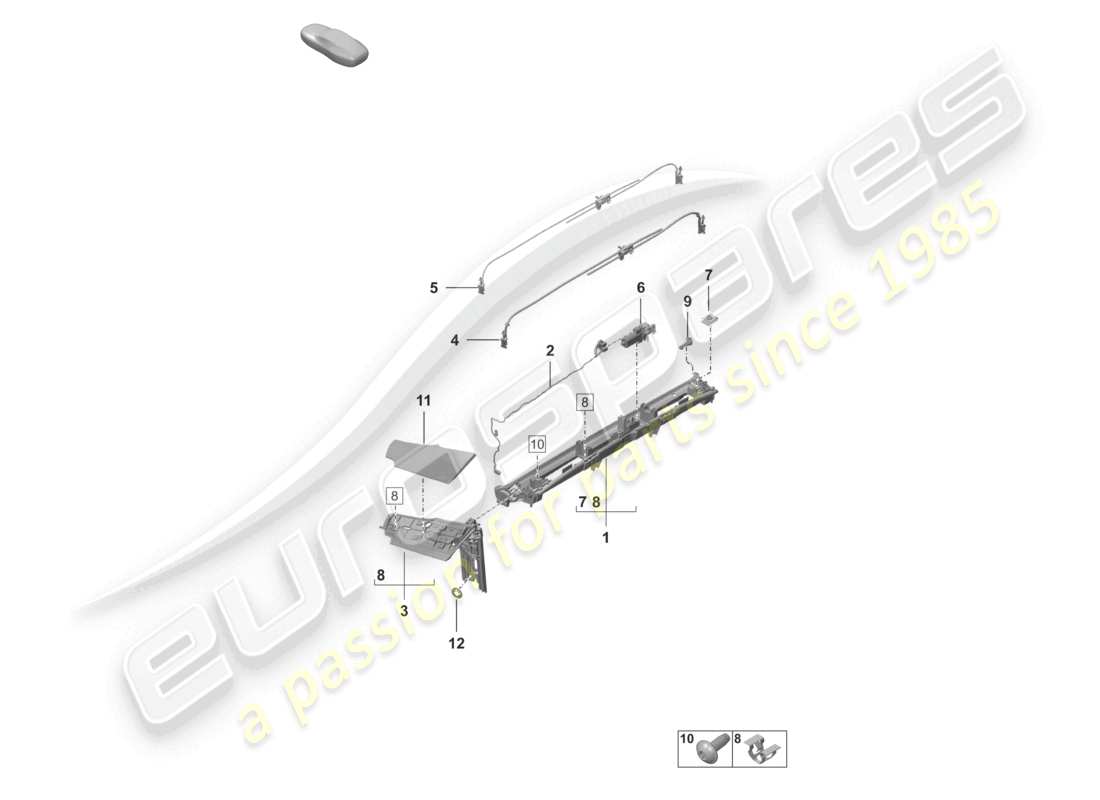 porsche 2024 (992-2) flap side actuator part diagram