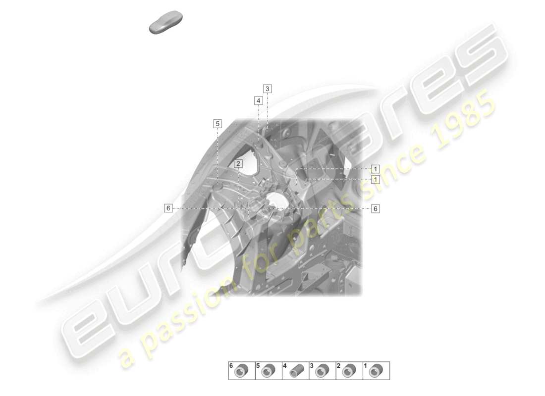 porsche 2023 (taycan 9j1-1) suspension strut dome front left a. right part diagram