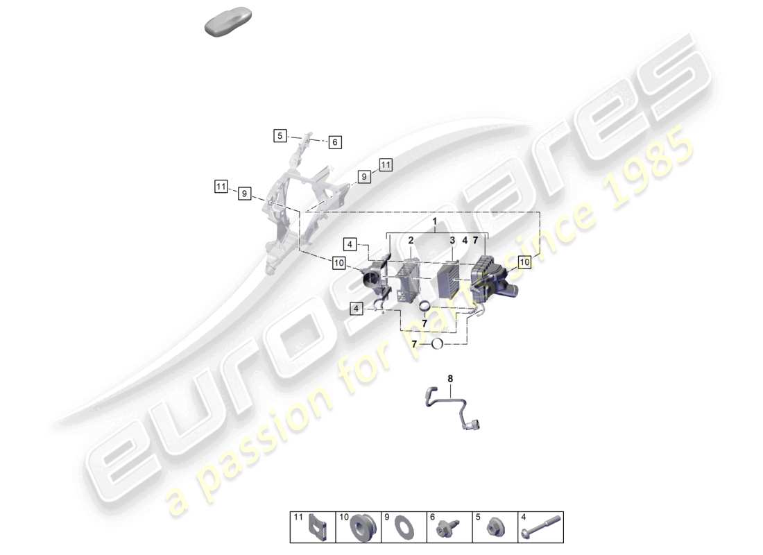 porsche 2026 (992-2 turbo / s) air filter part diagram