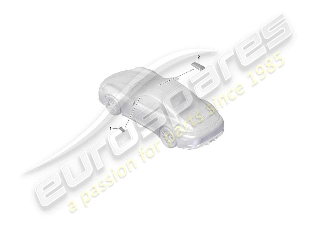 porsche 2025 (992-2) chip card reader for road toll system part diagram