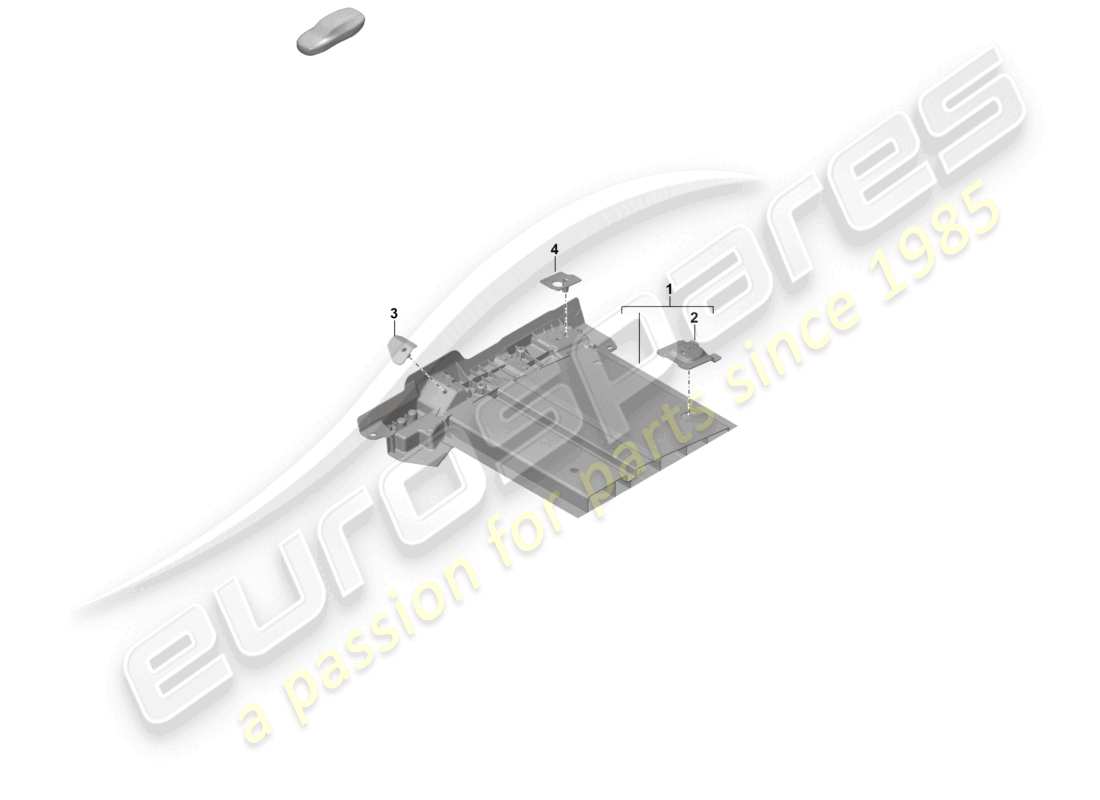 porsche 2026 (992-2) seat support bottom plate part diagram