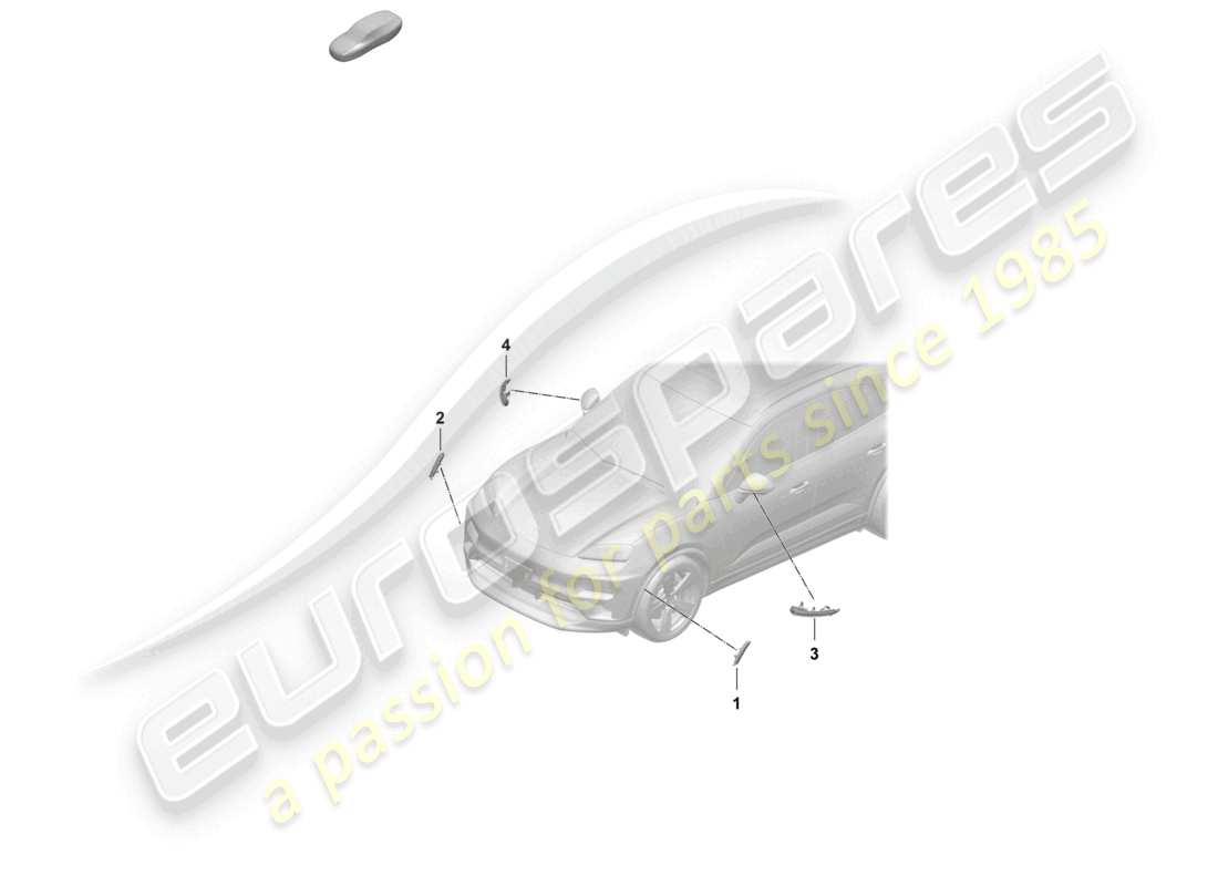 porsche 2026 (macan-e) side marker light part diagram