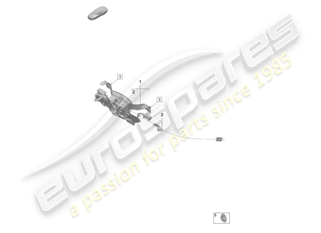 porsche 2023 (992-1 gt3/rs/st) lock locking mechanism parts diagram
