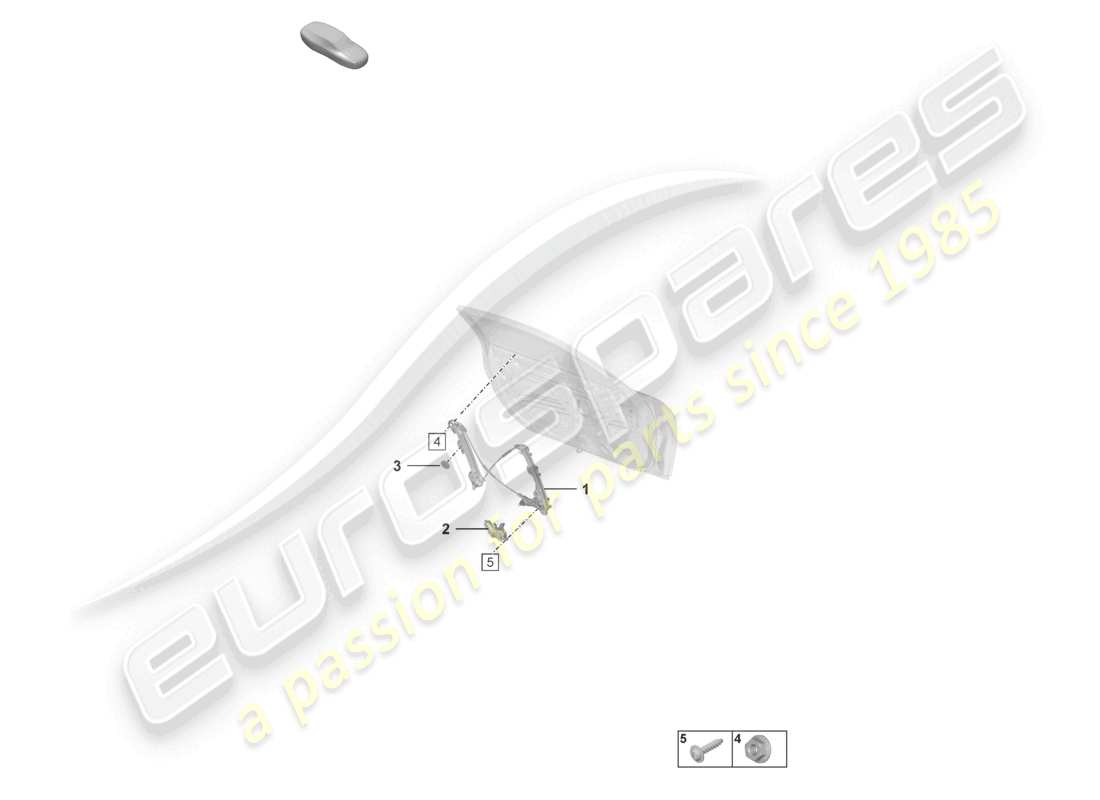 porsche 2023 (992-1 gt3/rs/st) window regulator part diagram