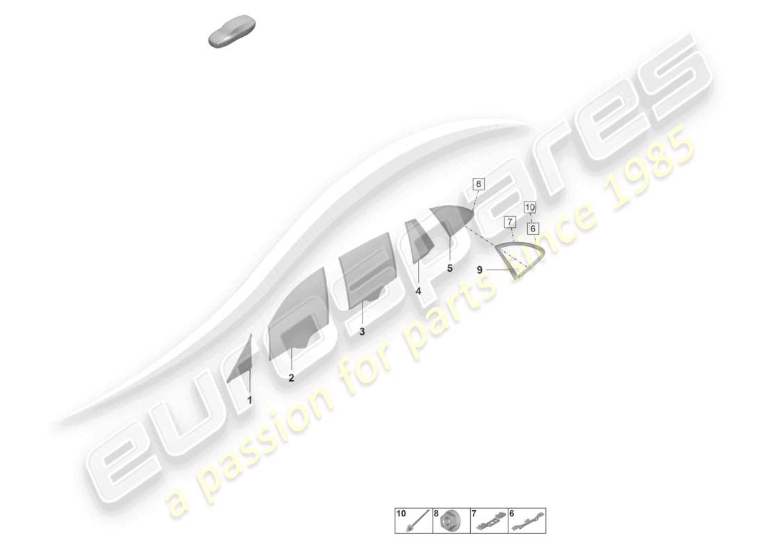 porsche 2024 (panamera 971-2) door window part diagram