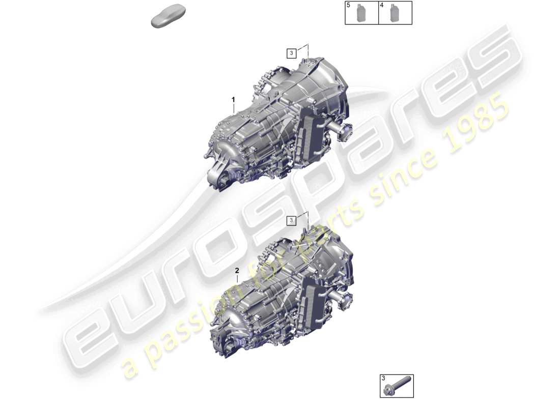 porsche 2025 (992-2) 8-speed dual clutch gearbox - pdk - for vehicles with hybrid drive transmission fluid part diagram
