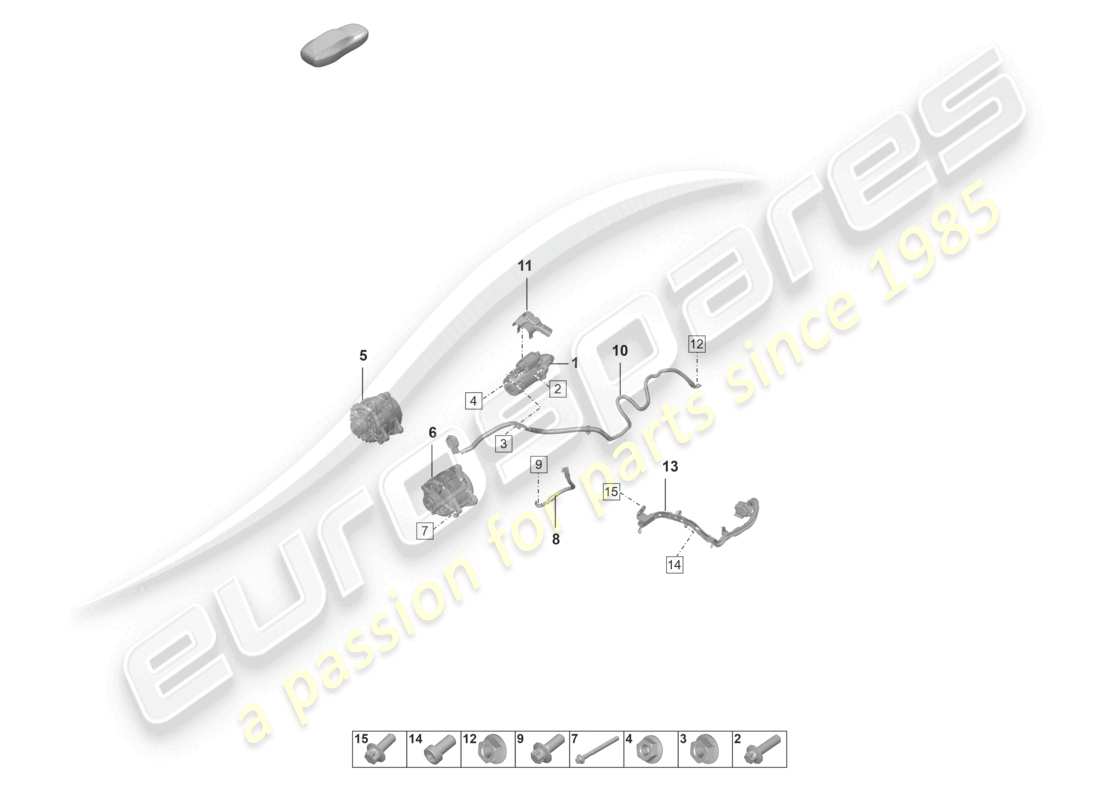 porsche 2021 (992-1) starter alternator part diagram