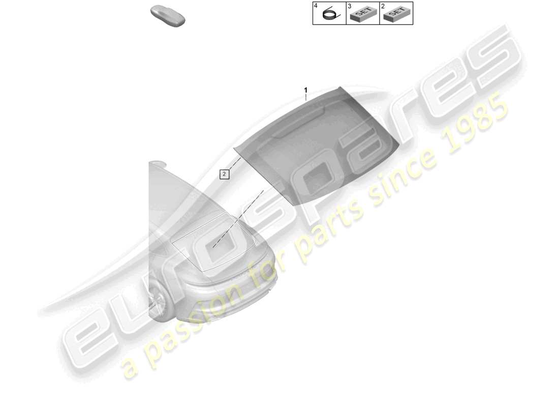 porsche 2026 (panamera 976) rear window part diagram