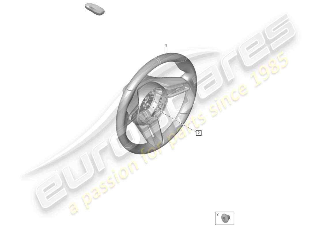 porsche 2024 (992-2 gt3/rs/st) multifunction steering wheel leather manual gearbox part diagram