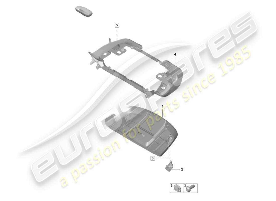 porsche 2026 (992-2 turbo / s) console roof part diagram