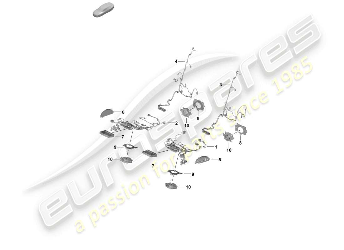 porsche 2024 (panamera 976) electrics comfort seat part diagram