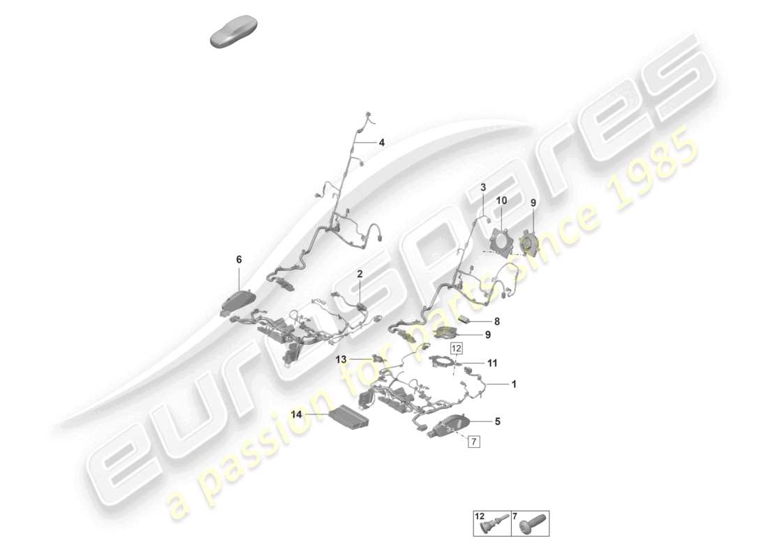 porsche 2021 (taycan 9j1-1) electrics sports seat part diagram