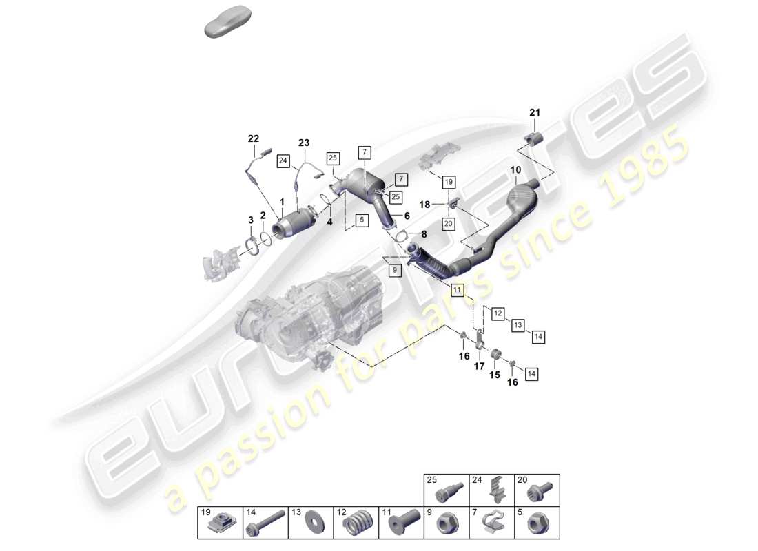 VIEW PARTS DIAGRAMS FROM THE PORSCHE CAYENNE PARTS CATALOGUE a part diagram from the porsche cayenne parts catalogue